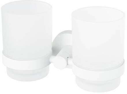 Haceka Dubbele Glashouder Haceka Kosmos Mat Wit Wit Chroom