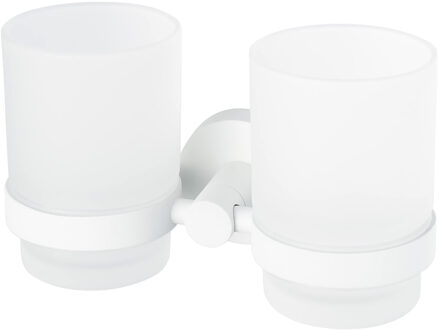 Haceka Dubbele Glashouder Haceka Kosmos Mat Wit Wit Chroom