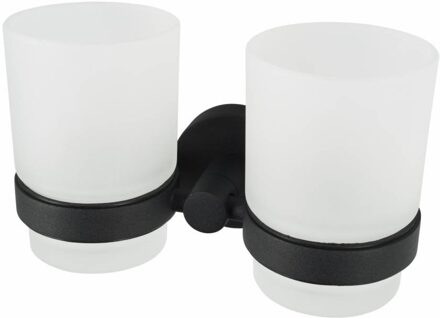 Haceka Dubbele Glashouder Haceka Kosmos Mat Zwart