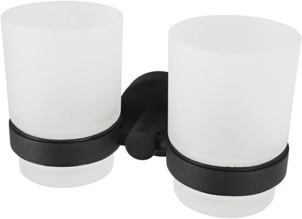 Haceka Dubbele Glashouder Haceka Kosmos Mat Zwart