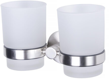 Haceka Dubbele Glashouder Haceka Kosmos Tec Mat Chroom