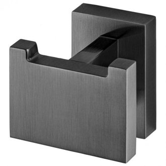 Haceka Edge Dubbele Haak Grafiet Gunmetal 1208806 Gunmetal Glans (Antraciet)