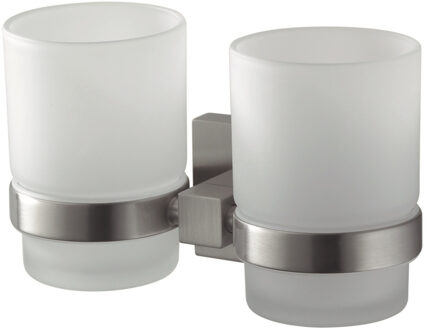 Haceka Glashouder Dubbel Haceka Mezzo Tec Mat Chroom