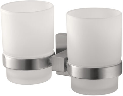 Haceka Glashouder Dubbel Haceka Mezzo Tec Mat Chroom