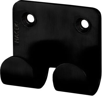 Haceka Handdoekhaak Haceka Ixi Dubbel Voor Inloopdouche Mat Zwart