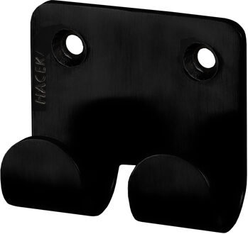 Haceka Handdoekhaak Haceka Ixi Dubbel Voor Inloopdouche Mat Zwart