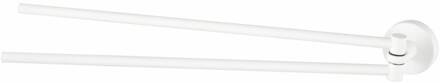 Haceka Handdoekhouder Kosmos Dubbel en Draaibaar 46 cm Mat Wit Haceka