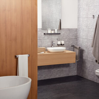 Haceka Handdoekring Haceka Aline Grey 25,9x3,5 cm Aluminium Mat Grijs Haceka