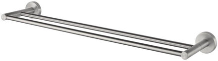 Haceka Kosmos Handdoekhouder - 84cm - dubbel - geborsteld chroom 1208661 Chroom mat