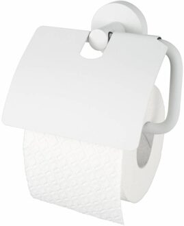 Haceka Kosmos Toiletrolhouder - met klep - mat wit 1208459 wit mat