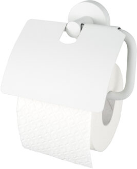 Haceka Kosmos Toiletrolhouder - met klep - mat wit 1208459 wit mat