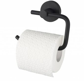 Haceka Kosmos Toiletrolhouder - zonder klep - mat zwart 1208519 Zwart mat