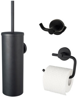 Haceka Kosmos Toiletset - 3-delig - Mat Zwart 2011099 Zwart mat