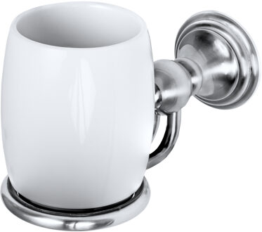 Haceka Tandenborstelhouder Haceka Allure Enkel Keramiek Met Geborsteld RVS Look Haceka