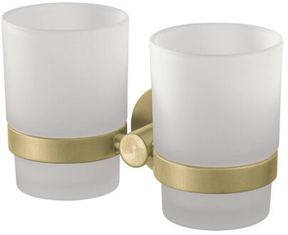 Haceka Tandenborstelhouder Haceka Kosmos Dubbel Geborsteld Goud Haceka