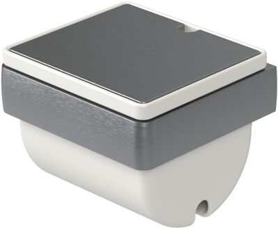 Haceka Toiletrolhouder Aline - Keramiek/aluminium - Grijs