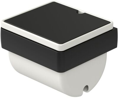 Haceka Toiletrolhouder Aline - Keramiek/aluminium - Zwart