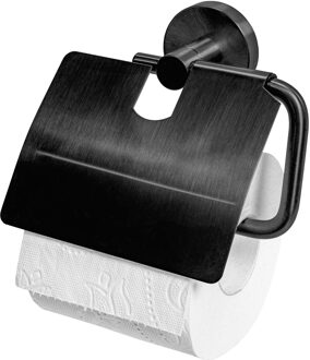 Haceka Toiletrolhouder Haceka Kosmos Met Klep Geborsteld Grafiet Haceka