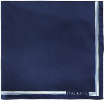 Hackett Londen Satijn Effen Heren Zakdoek Navy - One Size