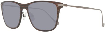 Hackett Mannen Zonnebril 55/17/145 mm Hout En Metaal Grijs - One Size