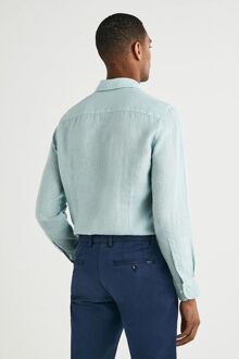 Hackett Overhemd Garment Dyed Groen - XXL
