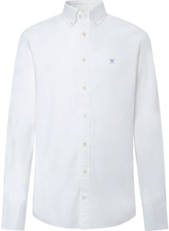 Hackett Oxford Overhemd in Garment Dyed Stijl Hackett , White , Heren - 2Xl,L