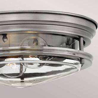 Hadrian buiten plafondlamp, antiek nikkel/helder nikkel antiek, helder