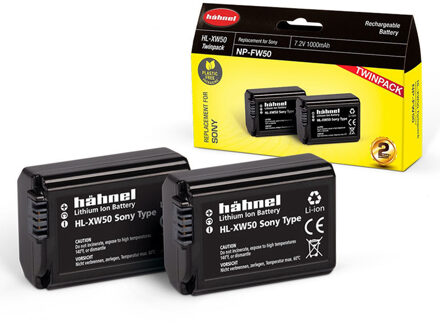 Hähnel HL-XW50 Li-Ion accu Twin Pack (Sony NP-FW50 accu)