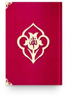 Hafiz Oversized Fluwelen Heilige Koran (Rood, Rose, Verzegeld)