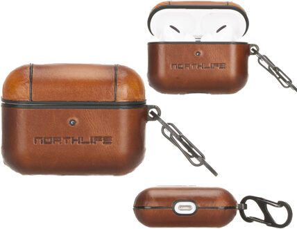 Haga lederen cover hoes - AirPods Pro - Cognac