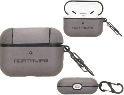 Haga lederen cover hoes - AirPods Pro - Lichtgrijs