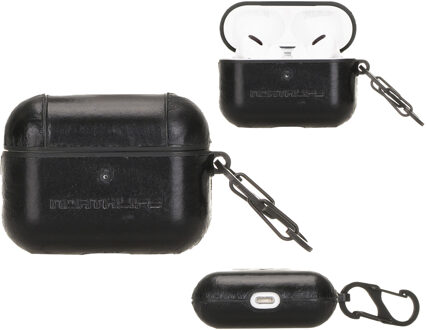 Haga lederen cover hoes - AirPods Pro - Zwart