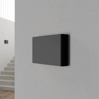 Haga wandlamp, grafiet, metaal, G9, omhoog/omlaag, 25,5cm breed