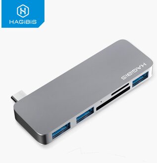 Hagibis Usb C Hub 5 In 1 Type C Naar Sd/Tf Kaartlezer Usb 3.1 Hub Adapter High snelheid Voor Macbook Air Pro Huawei Xiaomi Samsung