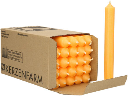 Hahn Dinerkaarsen - Donkergeel - 25x - 18 cm - sfeer - 7 branduur - Dinerkaarsen