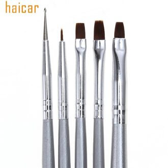 HAICAR 5 stks/set UV Gel Acryl Nail Art Brush Tekening Puntjes Boor Pen Builder Schilderen Pen Nail Art Manicure Gereedschap 161011