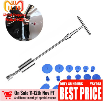 Hail Removal T Bar Slide Hammer Reverse Hammer Glue Tab Suction Cups Auto Repair Tool Car Dent Repair Dent Puller Car Accesiores