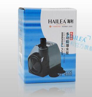 Hailea Dompelpomp voor Aquarium Tafelblad Fonteinen Vijver Water Tuin Hydrocultuur Systemen. water vijver mini filter HX-4500