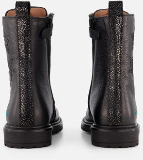 Haillee Happy Veterboots zwart Leer - 28,29,30,31,32,33,34,35