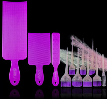 Hair Board Hair Tint Dyeing Highlighting Board Hairdressing Professional Pick Color Balayage Board Tool brush set