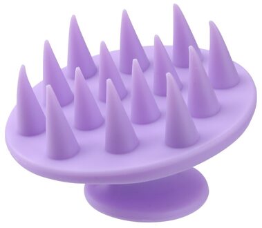 Hair Cleaning Brush Massager Silicone Teeth Hair Cleaning Brush Bath Scalp Massager SPA Shampoo Washing Comb Paars