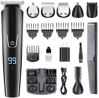 Hair clipper multifunctional hair clipper rechargeable wireless electric hair clipper men's shaver nose hair trimmer 11 function