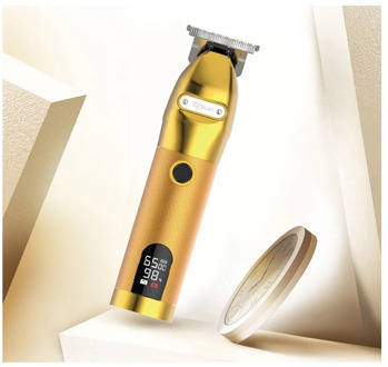 Hair Clipper Oil Head Lettering Short Hair Electronic Clipper Golden Salon Professional Cordless Outliner Hair Trimmer For Men