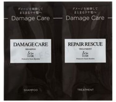 Hair Damage Care Shampoo & Hair Repair Rescue Treatment Sachet Set 10ml + 10g