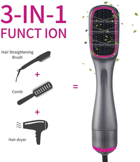Hair Dryer Straightener Hot Air Brush One Step 3 in 1 Fast Volumizer Comb for Curly and All Hair Types Negative Ion Ceramic Blow