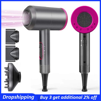 Hair Dryers 2 IN 1 Professional Salon Hair Dryer Hammer Shape Hot Cold Wind Negative Ionic Hair Blow Strong Wind Hot Dryer