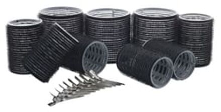 Hair Roller Set With Bag Black