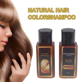 Hair Shampoo Permanent Black Color Anti Gray Hair Treatment White Removal Natural Herbal Black Hair Shampoo Grey Reverse 30ml