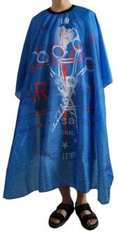 Haircut Cape Doek Waterdichte Snijden Haar Patroon Salon Kapper Cape Hairdress Kapper Schort Wrap Gown Kapper Kapsel Schort blauw
