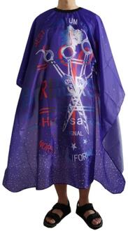 Haircut Cape Doek Waterdichte Snijden Haar Patroon Salon Kapper Cape Hairdress Kapper Schort Wrap Gown Kapper Kapsel Schort paars